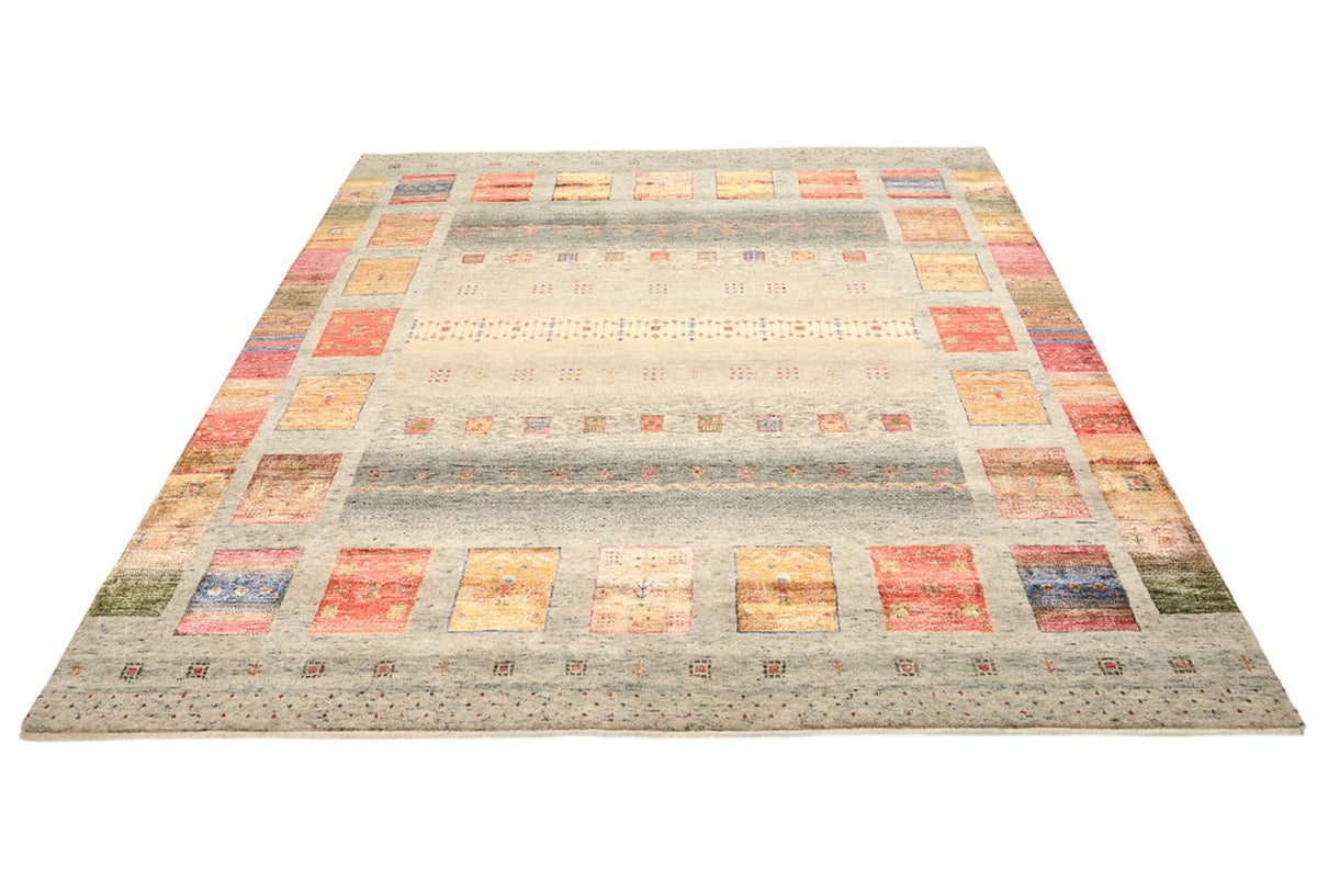 Gabbeh Tapijt - Loribaft Indus vierkant  - 205 x 204 cm - crème