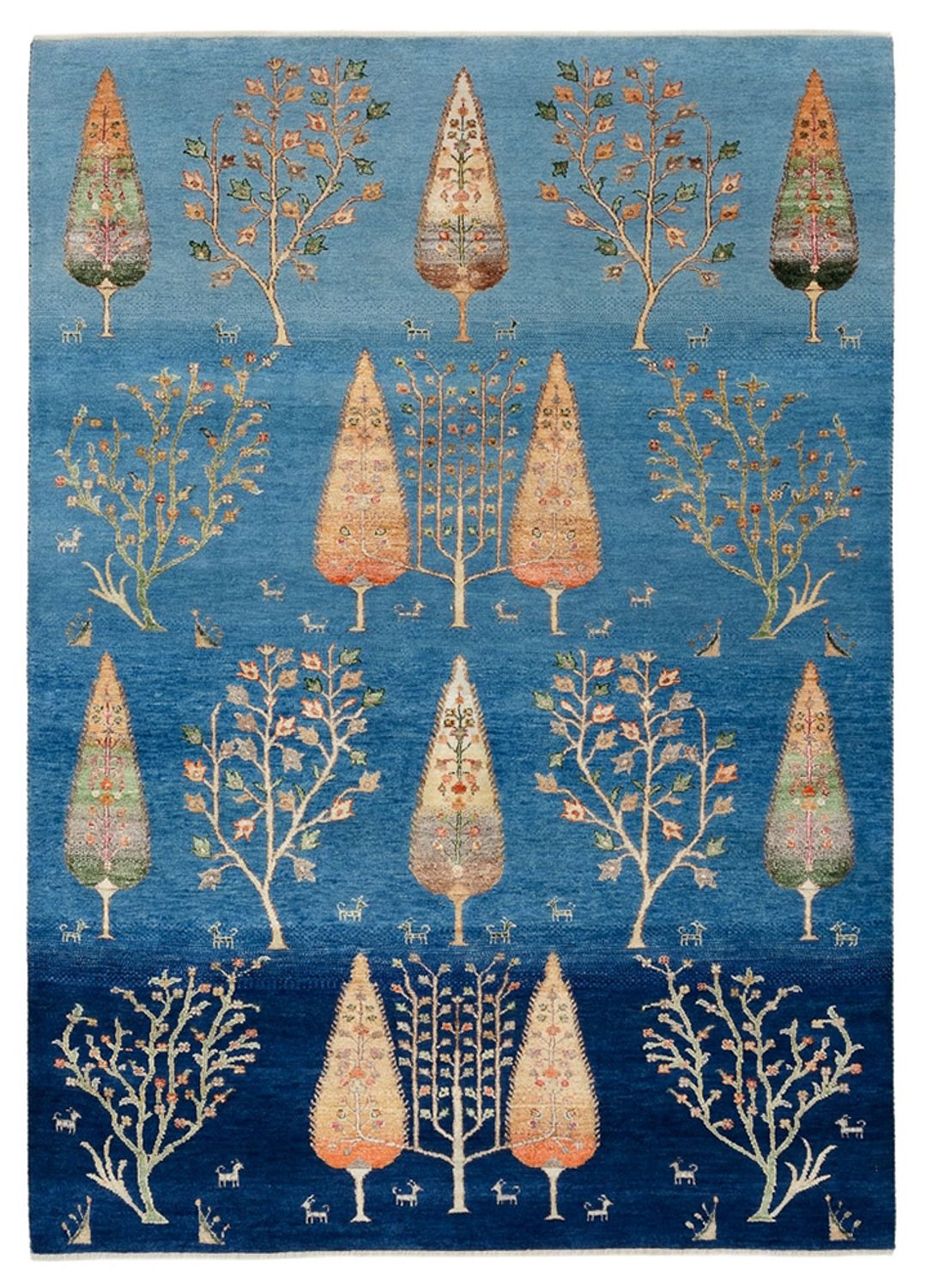 Gabbeh Tapijt - Loribaft Indus - 206 x 150 cm - blauw