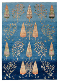 Gabbeh Tapijt - Loribaft Indus - 206 x 150 cm - blauw