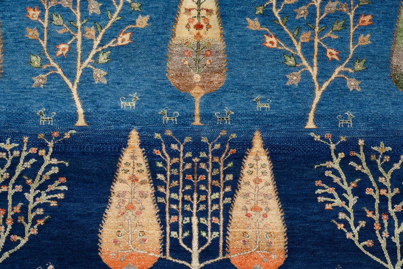 Gabbeh Tapijt - Loribaft Indus - 206 x 150 cm - blauw