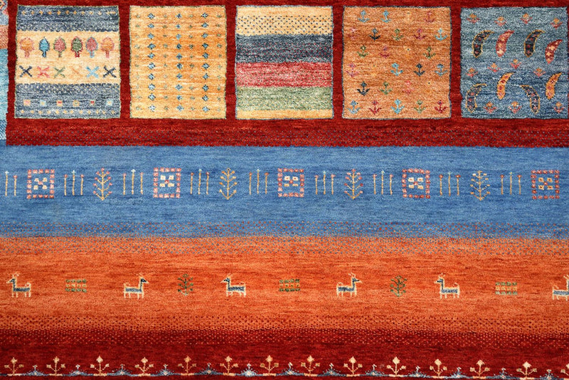 Gabbeh Tapijt - Loribaft Indus - 249 x 206 cm - rood