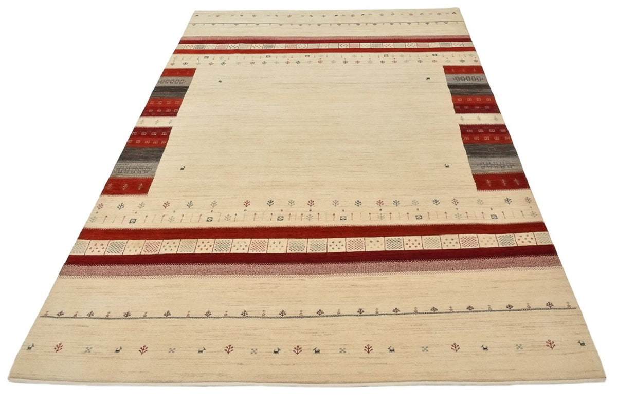 Gabbeh Tapijt - Loribaft Indus - 297 x 198 cm - licht beige