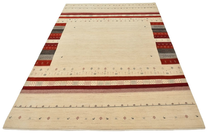 Gabbeh Tapijt - Loribaft Indus - 297 x 198 cm - licht beige