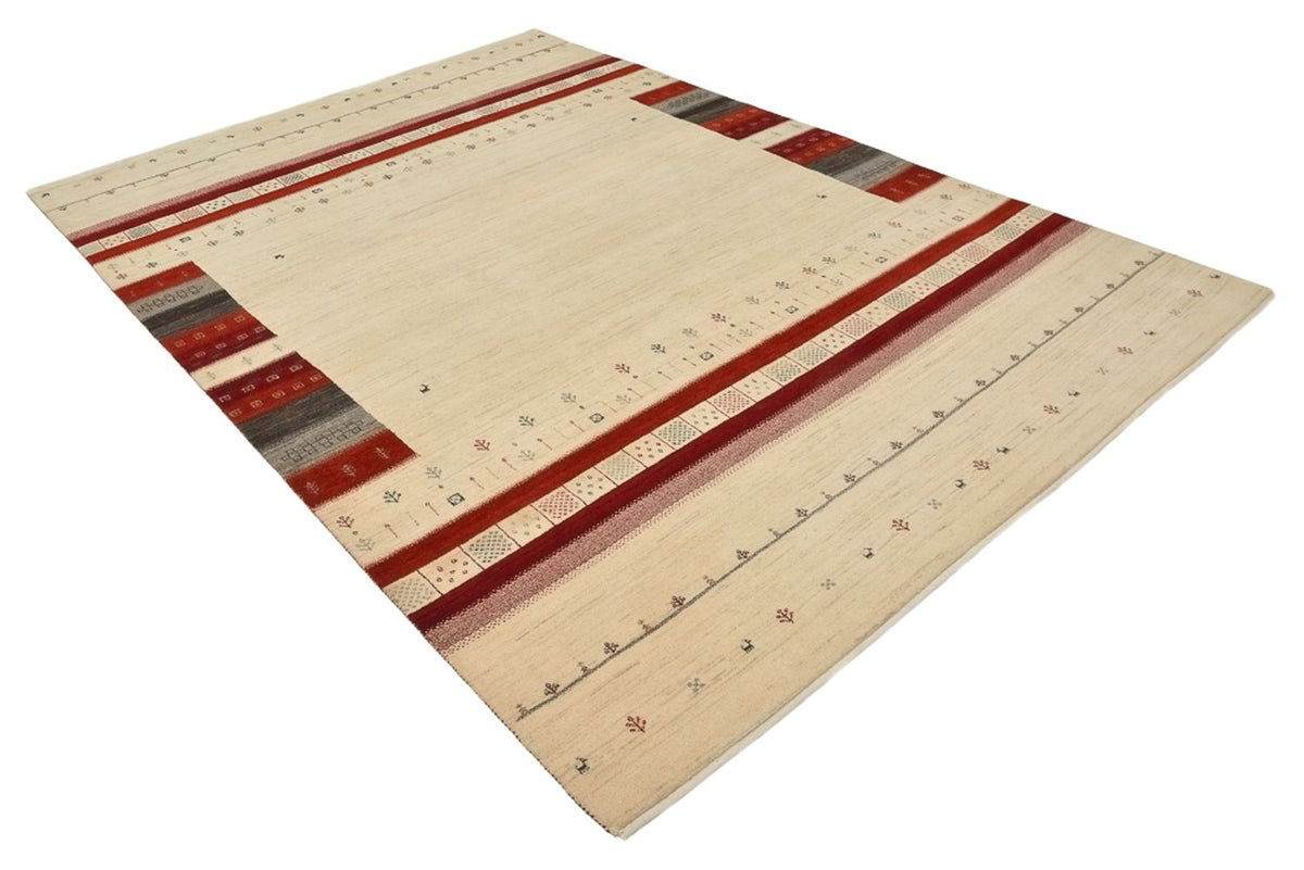 Gabbeh Tapijt - Loribaft Indus - 297 x 198 cm - licht beige