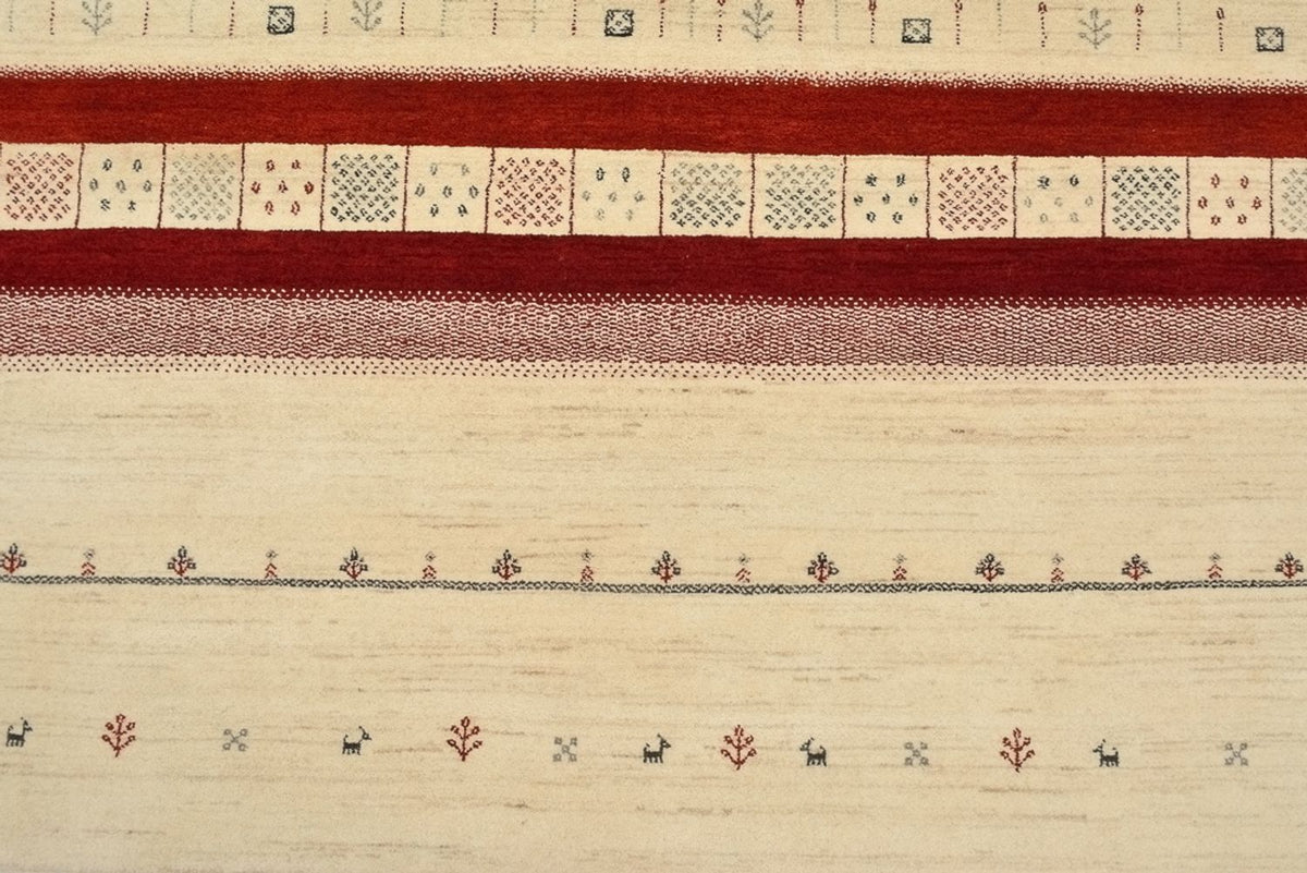 Gabbeh Tapijt - Loribaft Indus - 297 x 198 cm - licht beige