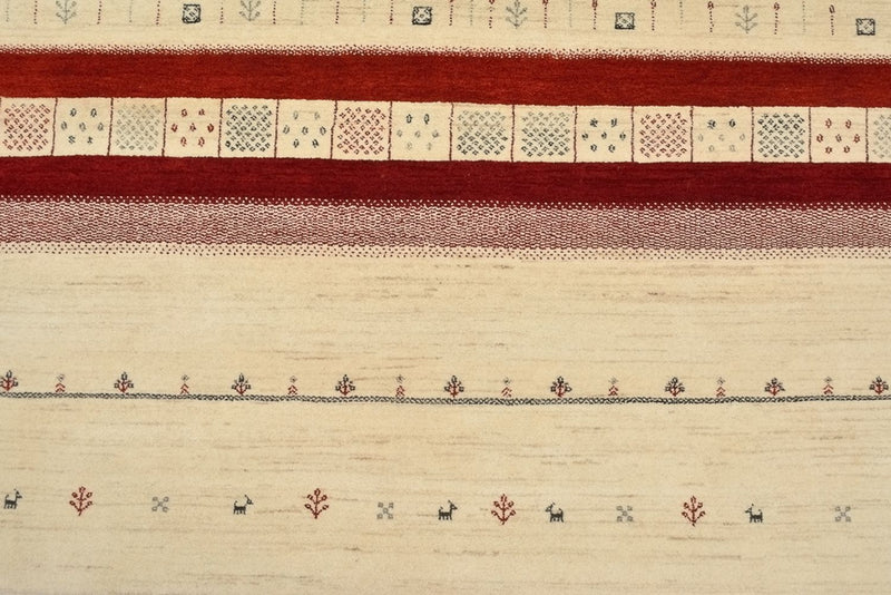 Gabbeh Tapijt - Loribaft Indus - 297 x 198 cm - licht beige