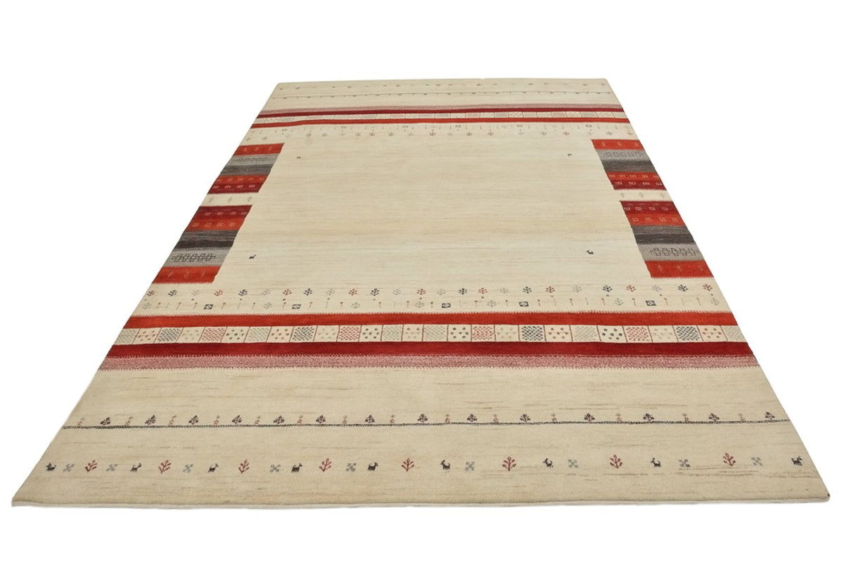Gabbeh Tapijt - Loribaft Indus - 297 x 198 cm - licht beige