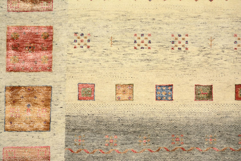 Gabbeh Tapijt - Loribaft Indus vierkant  - 254 x 251 cm - licht beige