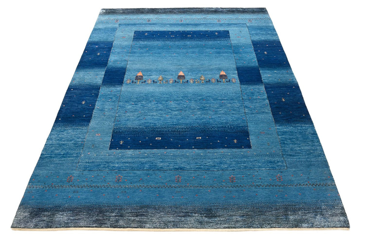 Gabbeh Tapijt - Loribaft Indus - 201 x 152 cm - zee blauw