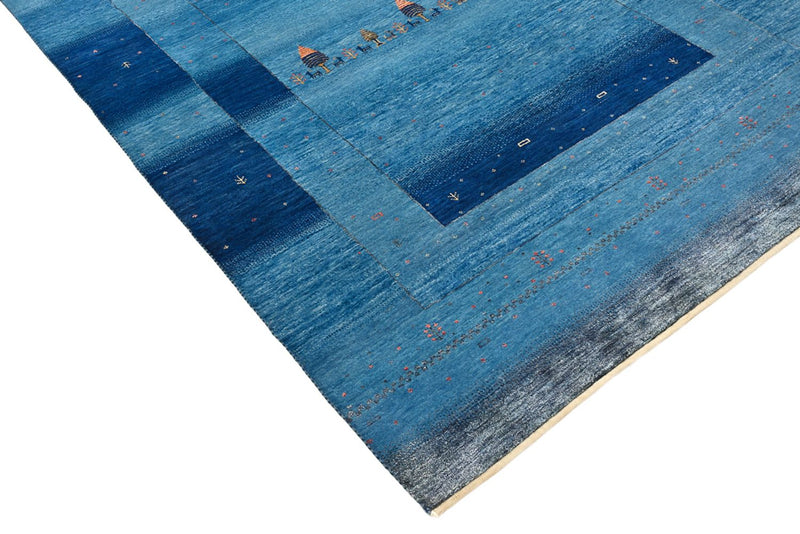 Gabbeh Tapijt - Loribaft Indus - 201 x 152 cm - zee blauw