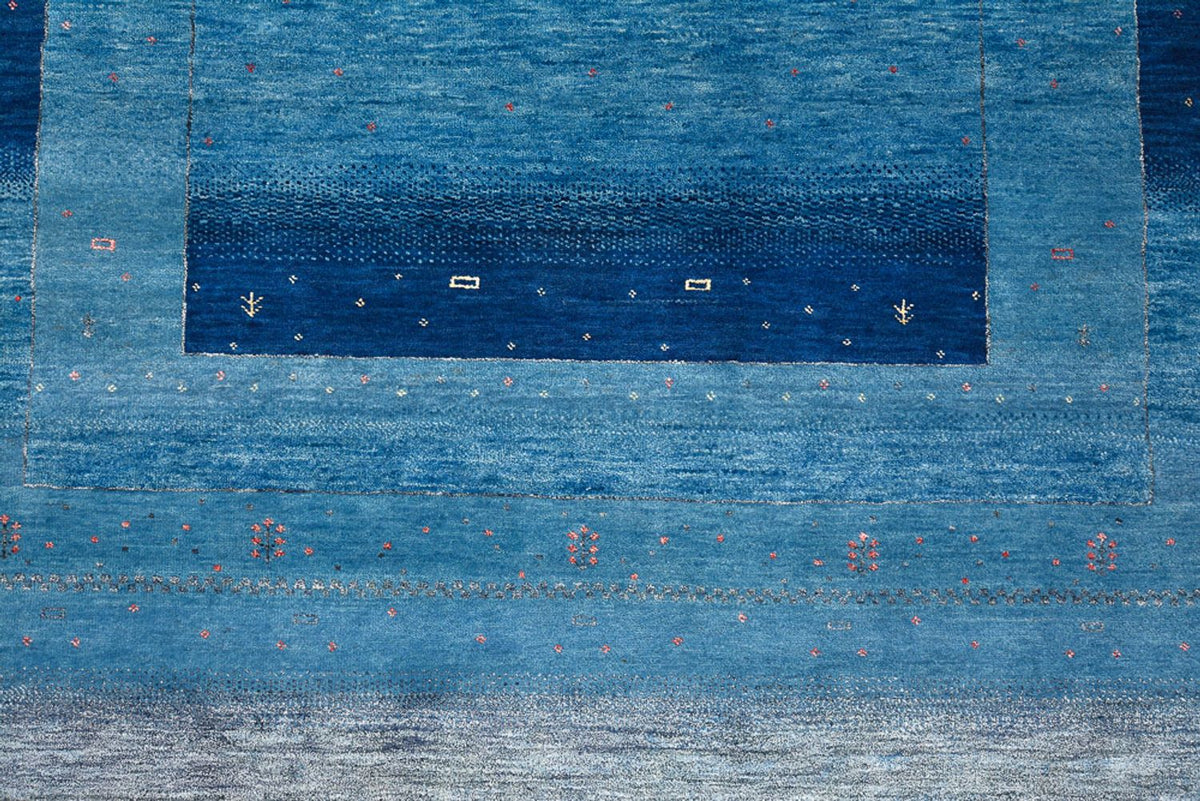 Gabbeh Tapijt - Loribaft Indus - 201 x 152 cm - zee blauw