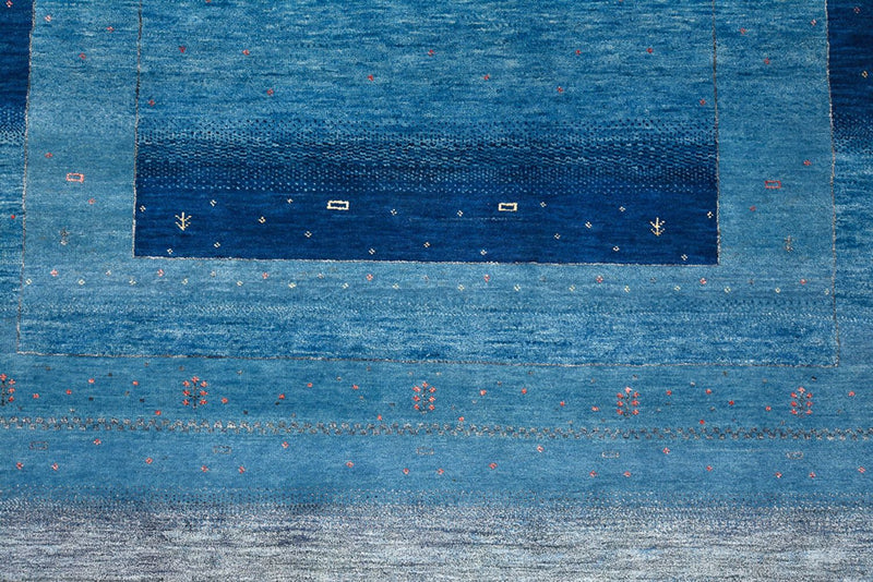 Gabbeh Tapijt - Loribaft Indus - 201 x 152 cm - zee blauw