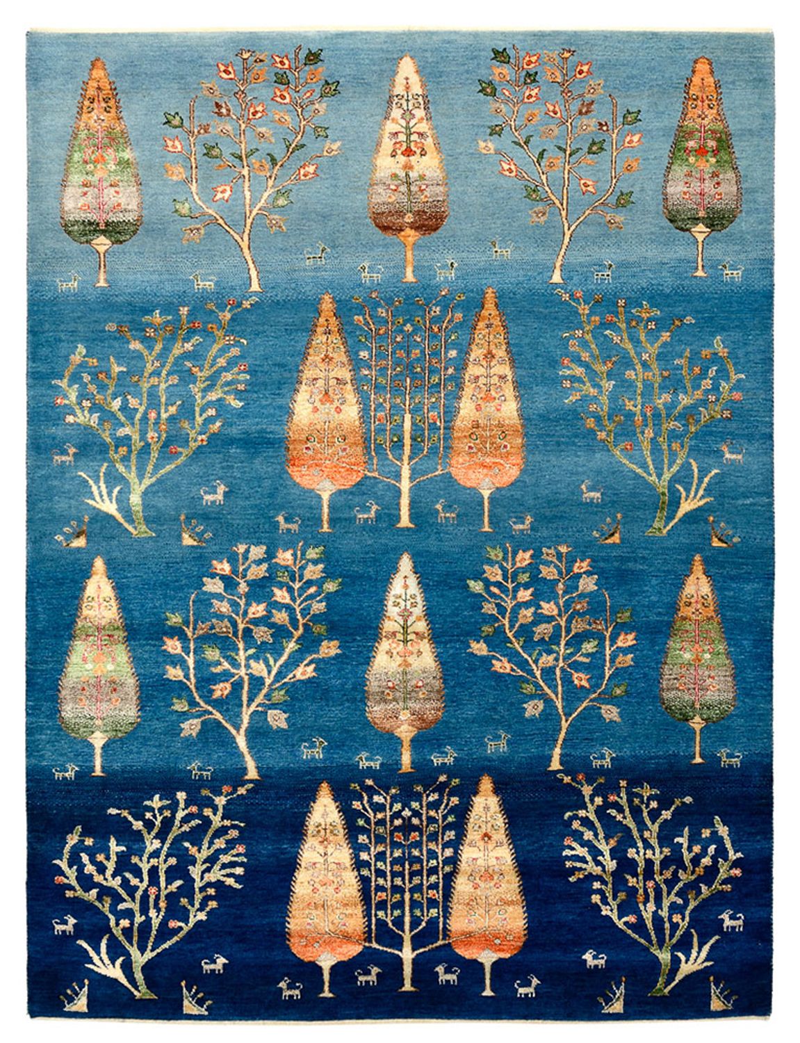 Gabbeh Tapijt - Loribaft Indus - 203 x 155 cm - zee blauw