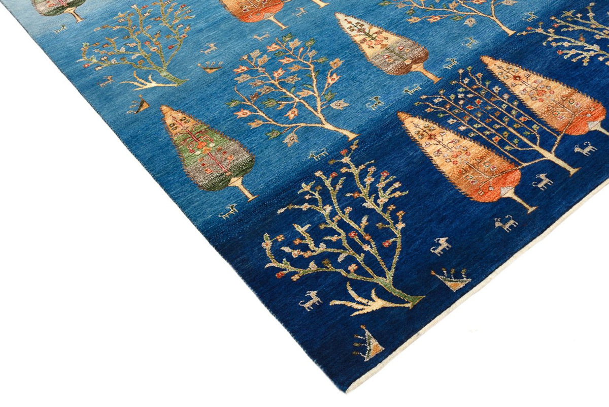 Gabbeh Tapijt - Loribaft Indus - 203 x 155 cm - zee blauw