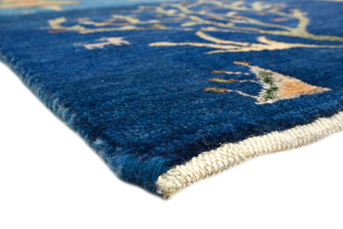 Gabbeh Tapijt - Loribaft Indus - 203 x 155 cm - zee blauw