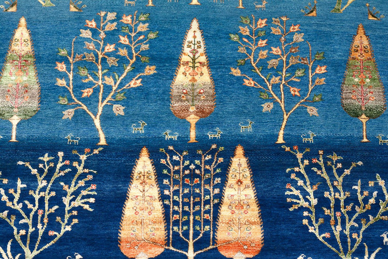 Gabbeh Tapijt - Loribaft Indus - 203 x 155 cm - zee blauw