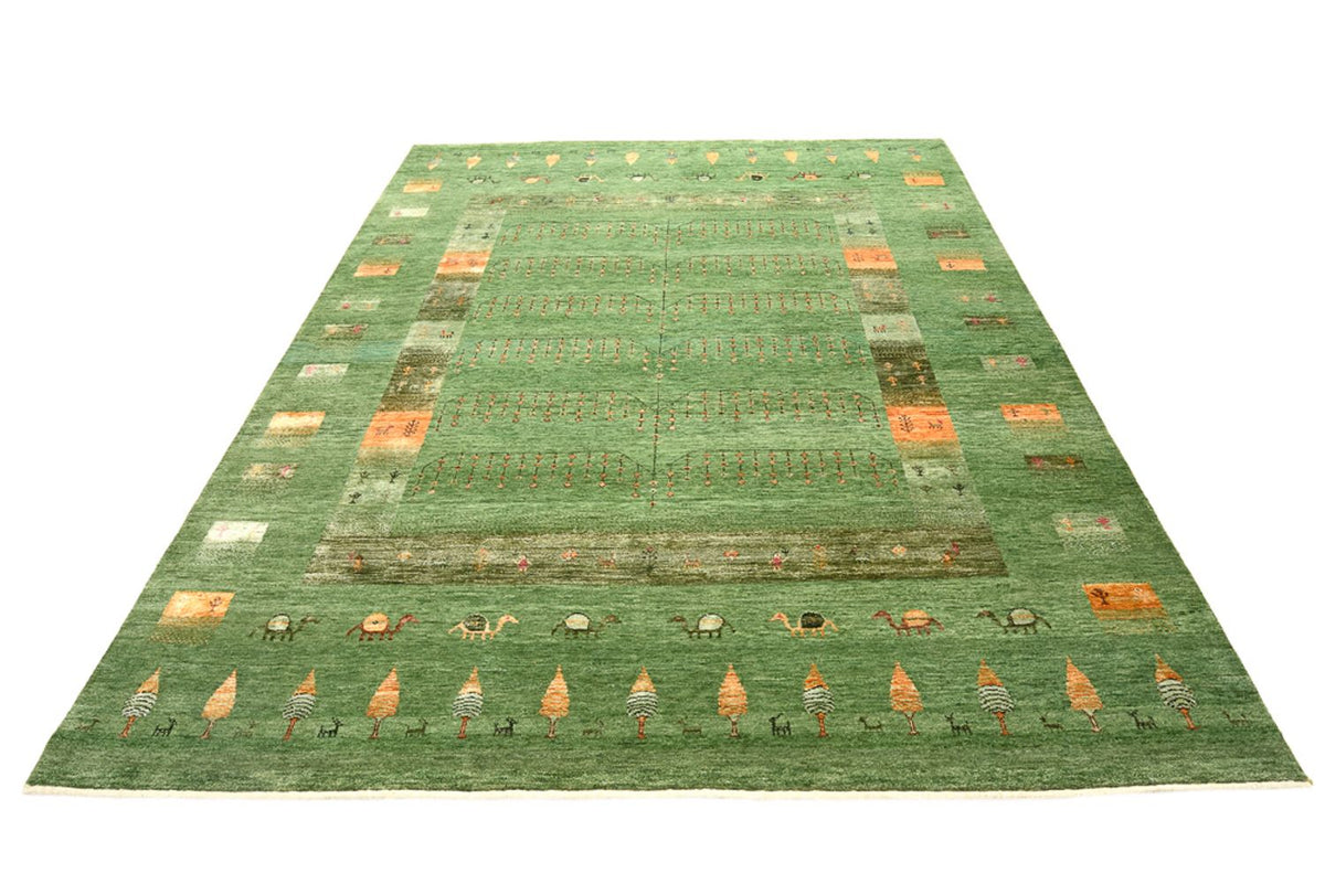 Gabbeh Tapijt - Loribaft Indus - 246 x 206 cm - groen