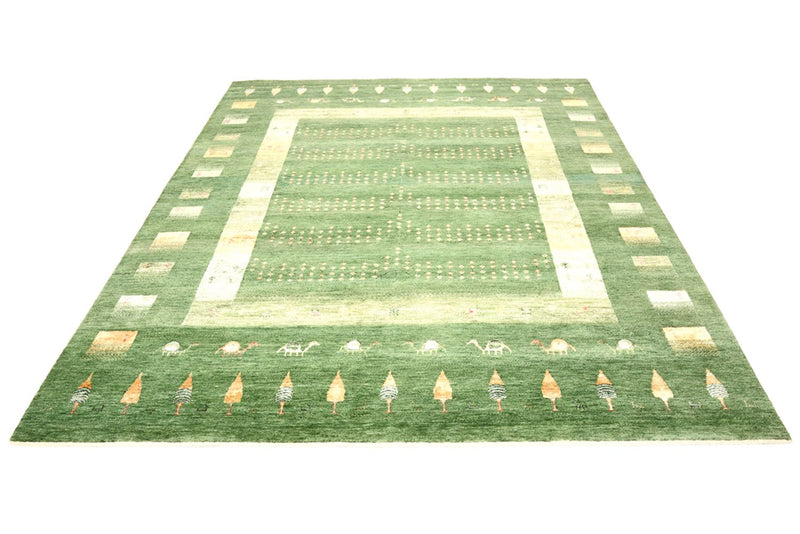 Gabbeh Tapijt - Loribaft Indus - 246 x 206 cm - groen