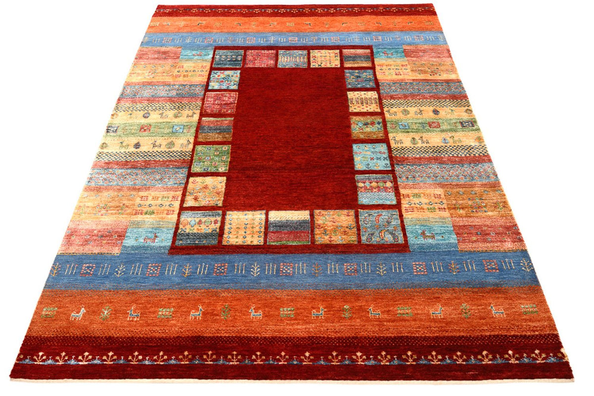 Gabbeh Tapijt - Loribaft Indus - 199 x 153 cm - rood