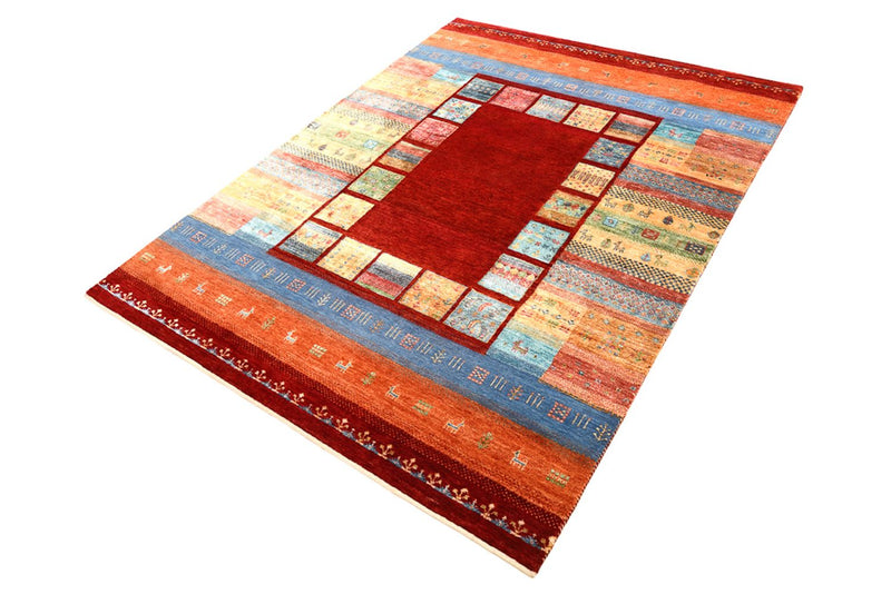Gabbeh Tapijt - Loribaft Indus - 199 x 153 cm - rood