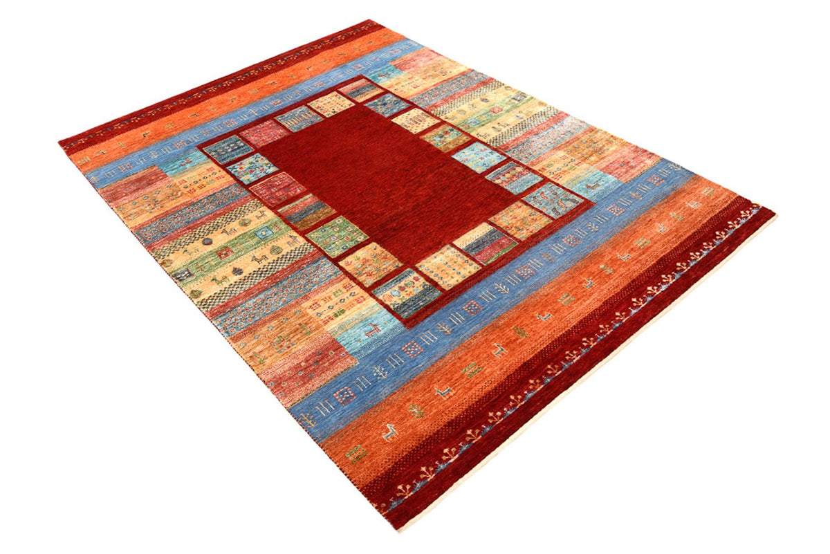 Gabbeh Tapijt - Loribaft Indus - 199 x 153 cm - rood