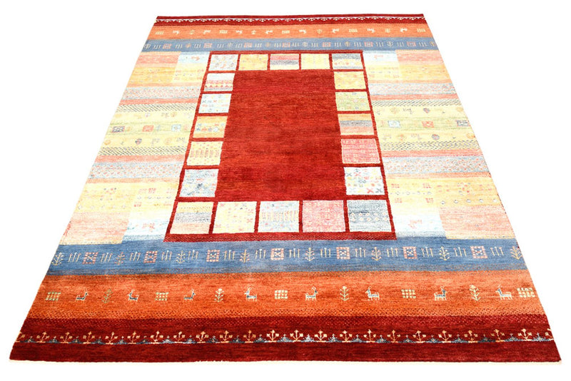 Gabbeh Tapijt - Loribaft Indus - 199 x 153 cm - rood