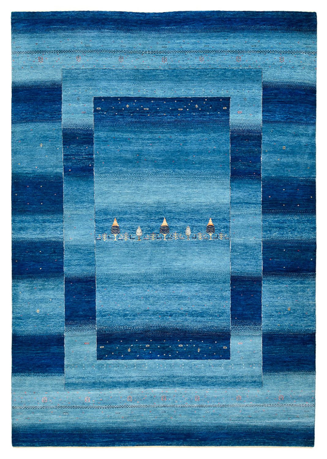 Gabbeh Tapijt - Loribaft Indus - 294 x 205 cm - zee blauw