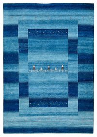 Gabbeh Tapijt - Loribaft Indus - 294 x 205 cm - zee blauw