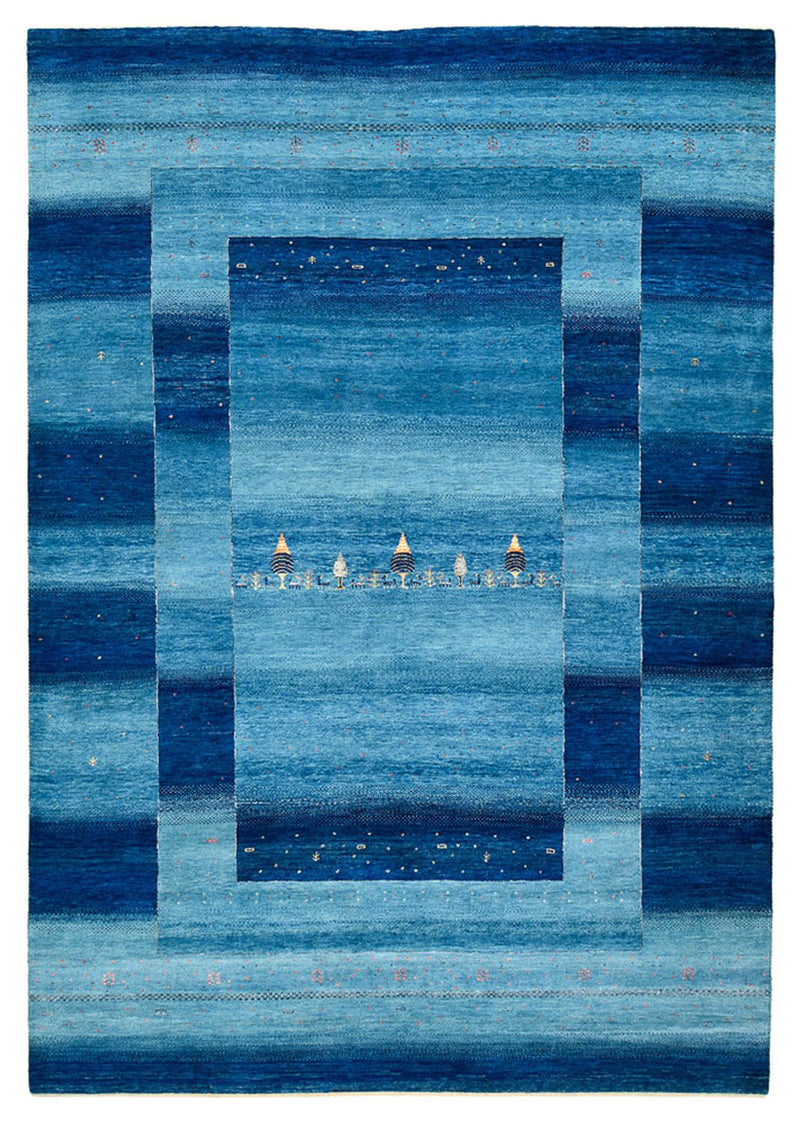 Gabbeh Tapijt - Loribaft Indus - 294 x 205 cm - zee blauw