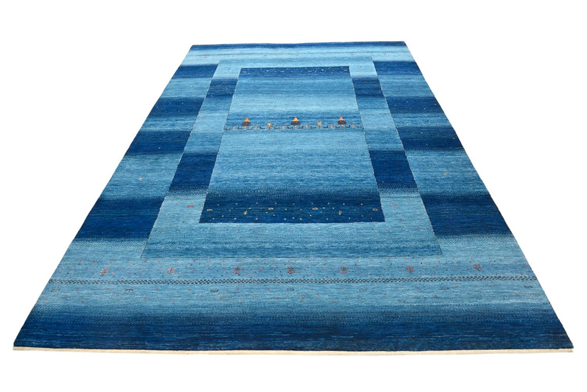 Gabbeh Tapijt - Loribaft Indus - 294 x 205 cm - zee blauw