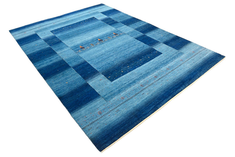 Gabbeh Tapijt - Loribaft Indus - 294 x 205 cm - zee blauw