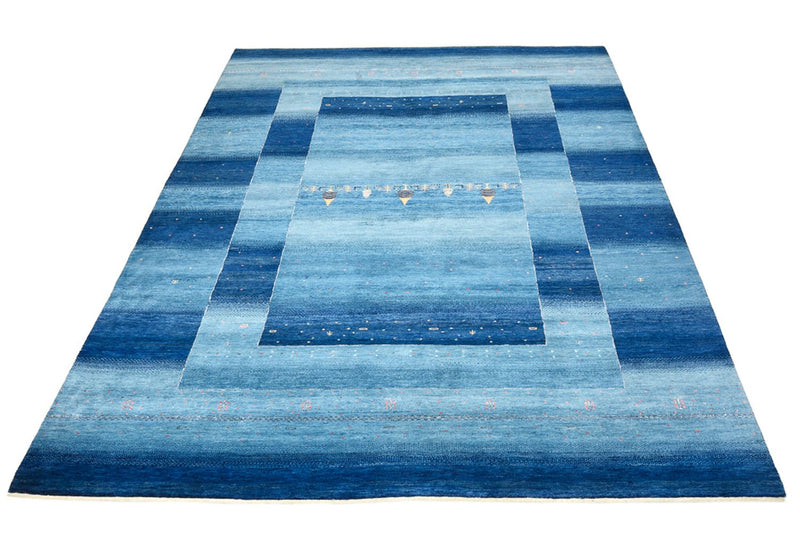 Gabbeh Tapijt - Loribaft Indus - 294 x 205 cm - zee blauw