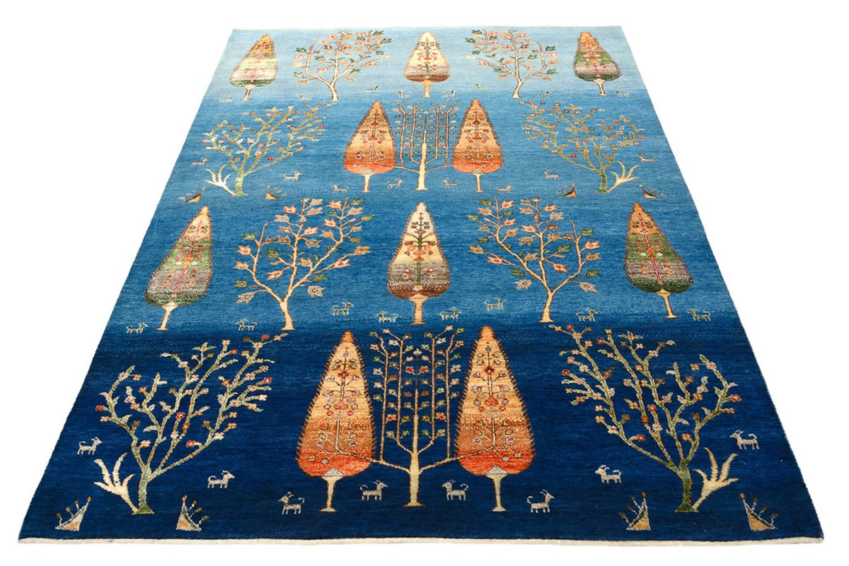 Gabbeh Tapijt - Loribaft Indus - 247 x 173 cm - zee blauw