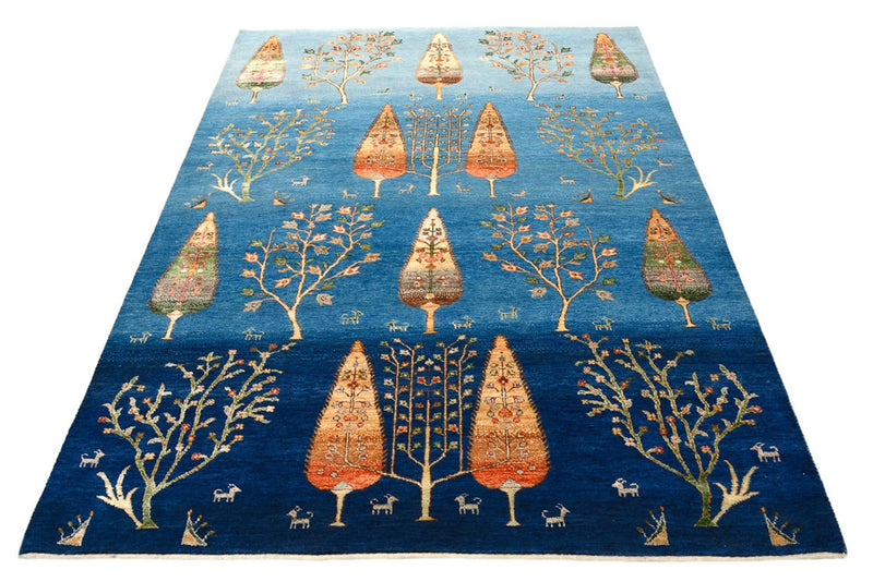 Gabbeh Tapijt - Loribaft Indus - 247 x 173 cm - zee blauw
