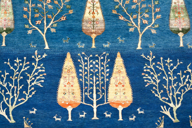 Gabbeh Tapijt - Loribaft Indus - 247 x 173 cm - zee blauw