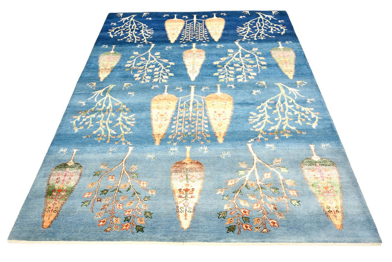 Gabbeh Tapijt - Loribaft Indus - 247 x 173 cm - zee blauw