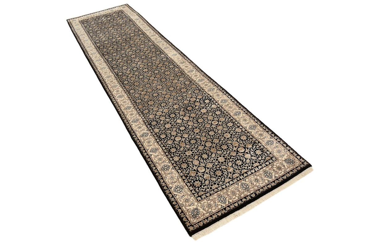 Loper Oosters tapijt - Bijar - Indus - 304 x 83 cm - donker beige