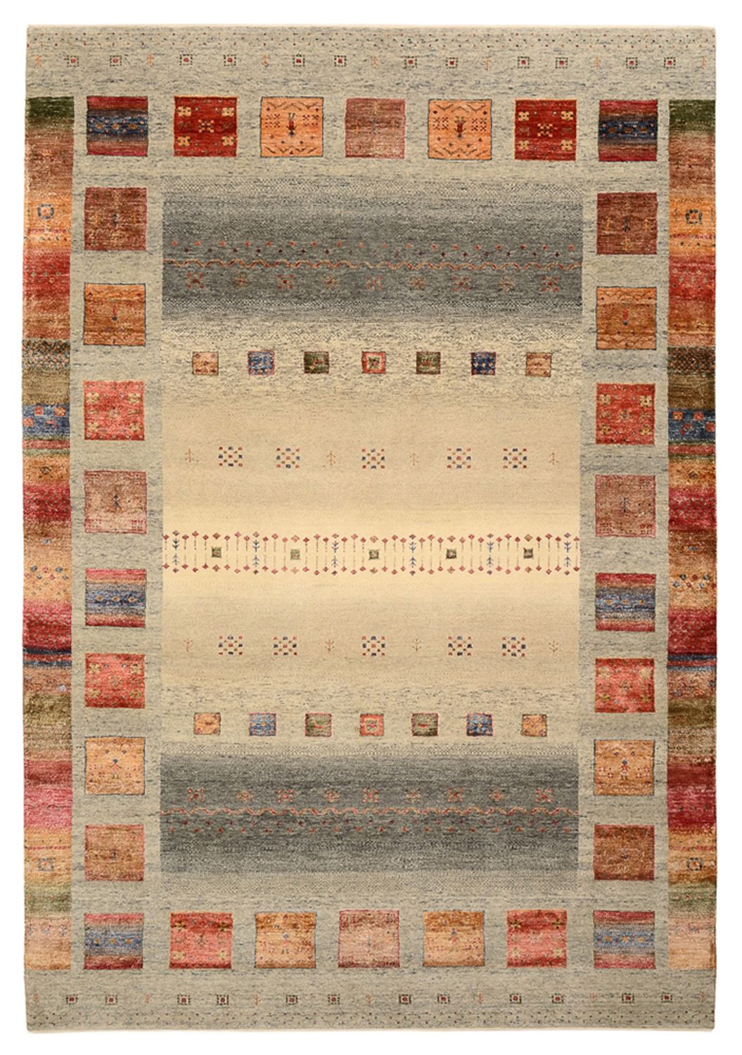 Gabbeh Tapijt - Loribaft Indus - 304 x 208 cm - donker beige