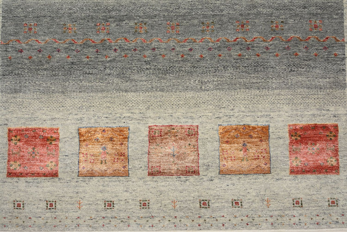 Gabbeh Tapijt - Loribaft Indus - 304 x 208 cm - donker beige