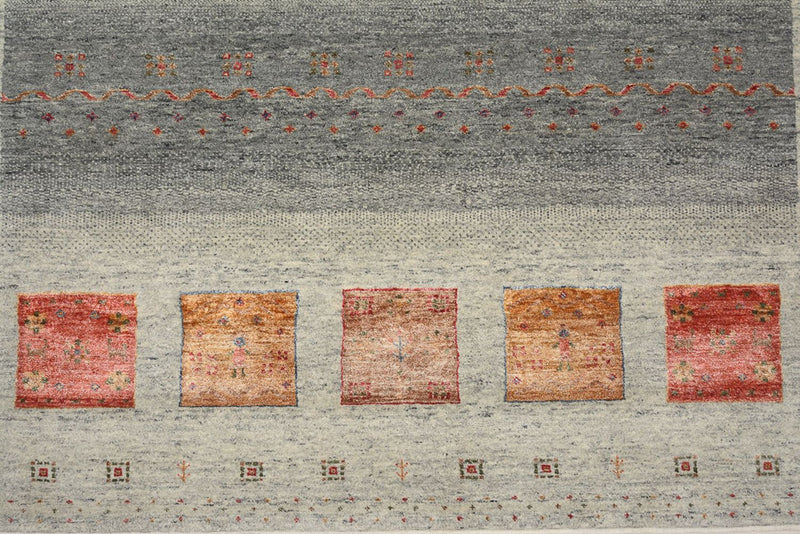 Gabbeh Tapijt - Loribaft Indus - 304 x 208 cm - donker beige