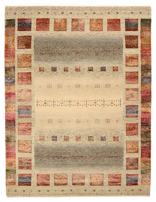 Gabbeh Tapijt - Loribaft Indus - 207 x 158 cm - donker beige