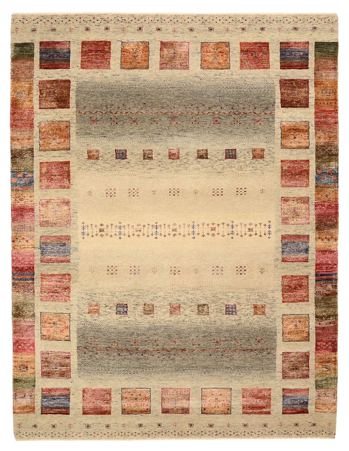 Gabbeh Tapijt - Loribaft Indus - 207 x 158 cm - donker beige