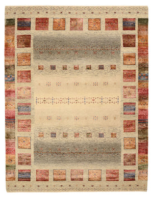 Gabbeh Tapijt - Loribaft Indus - 207 x 158 cm - donker beige