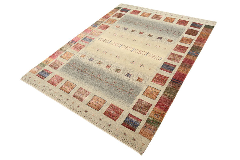 Gabbeh Tapijt - Loribaft Indus - 207 x 158 cm - donker beige