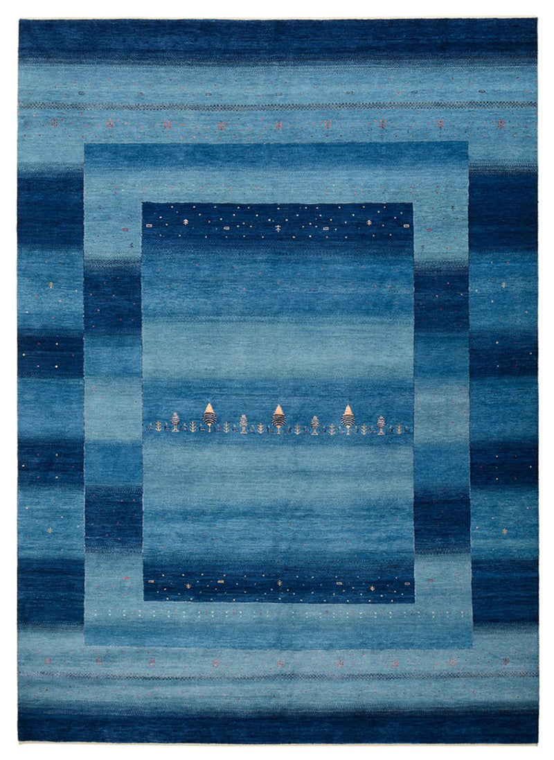 Gabbeh Tapijt - Loribaft Indus - 345 x 247 cm - zee blauw