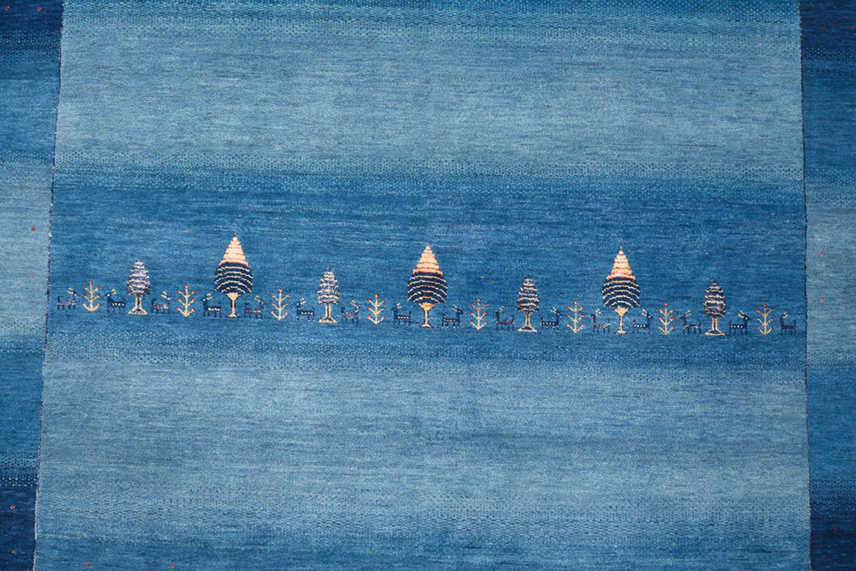 Gabbeh Tapijt - Loribaft Indus - 345 x 247 cm - zee blauw