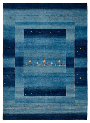 Gabbeh Tapijt - Loribaft Indus - 235 x 169 cm - zee blauw