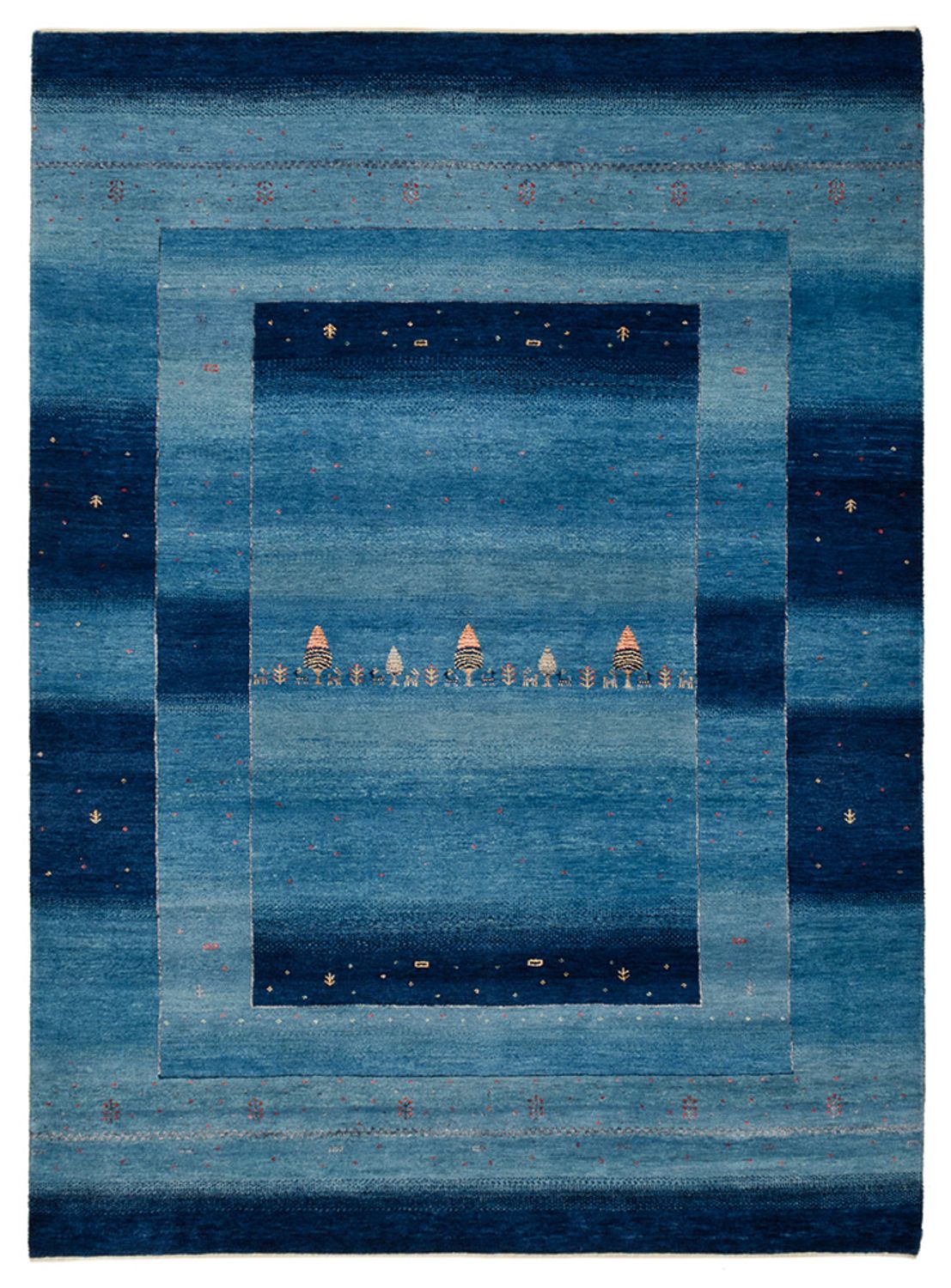 Gabbeh Tapijt - Loribaft Indus - 235 x 169 cm - zee blauw