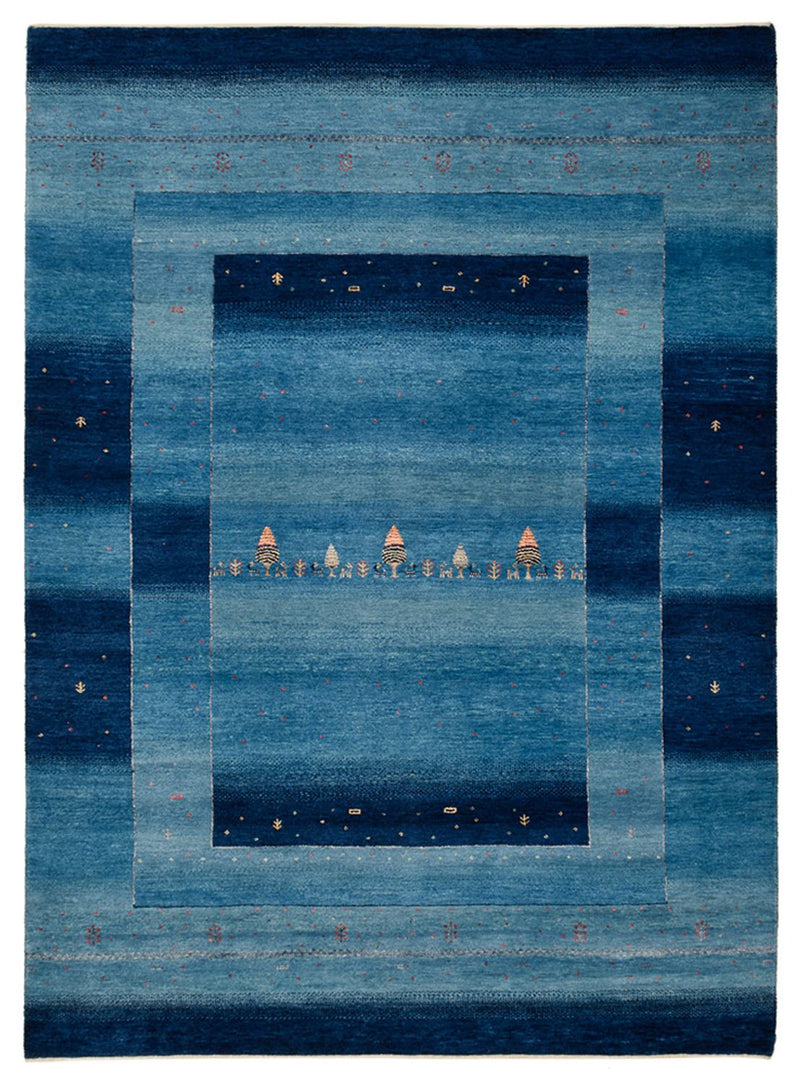 Gabbeh Tapijt - Loribaft Indus - 235 x 169 cm - zee blauw