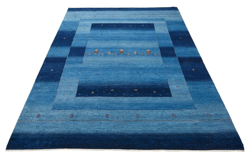 Gabbeh Tapijt - Loribaft Indus - 235 x 169 cm - zee blauw